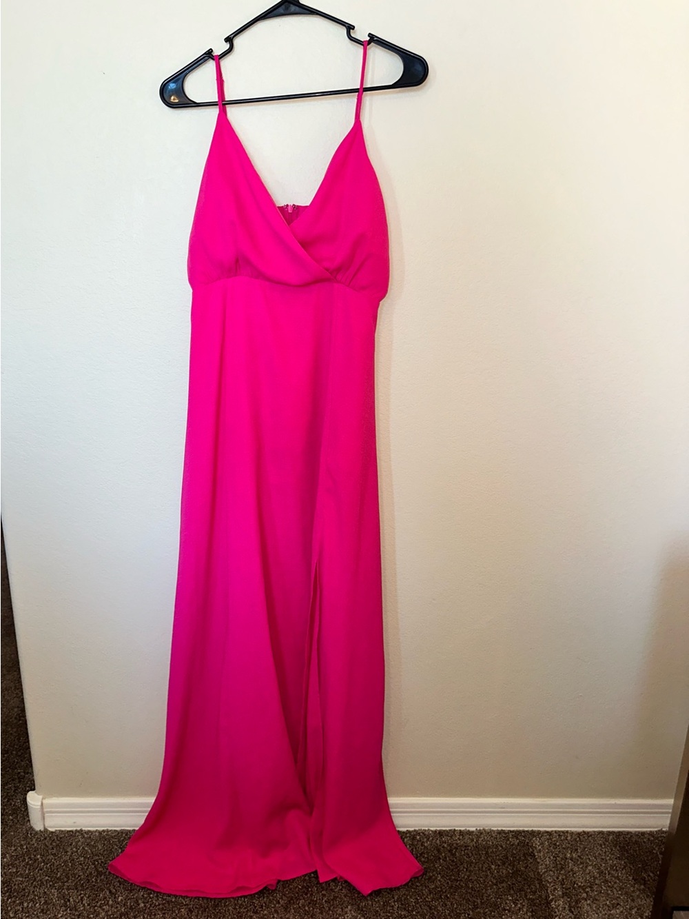 Lulus Hot Pink Spaghetti Strap Maxi Dress